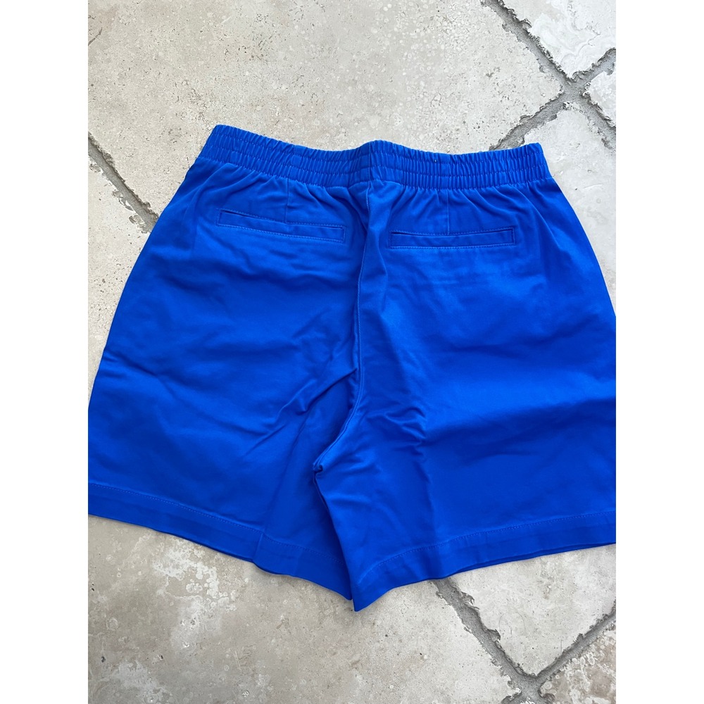 NEW Lands End Womens 4 petite 7in Chino Short Royal Cobalt Blue Mid Rise Stretch - Picture 10 of 12
